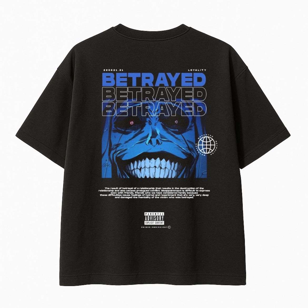 BETRAYED Oversized Streetwear Tee