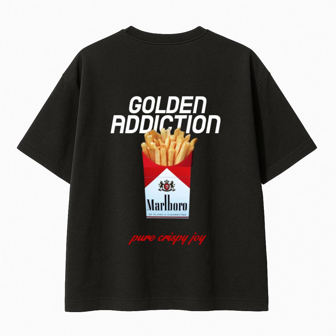 Golden addiction tee