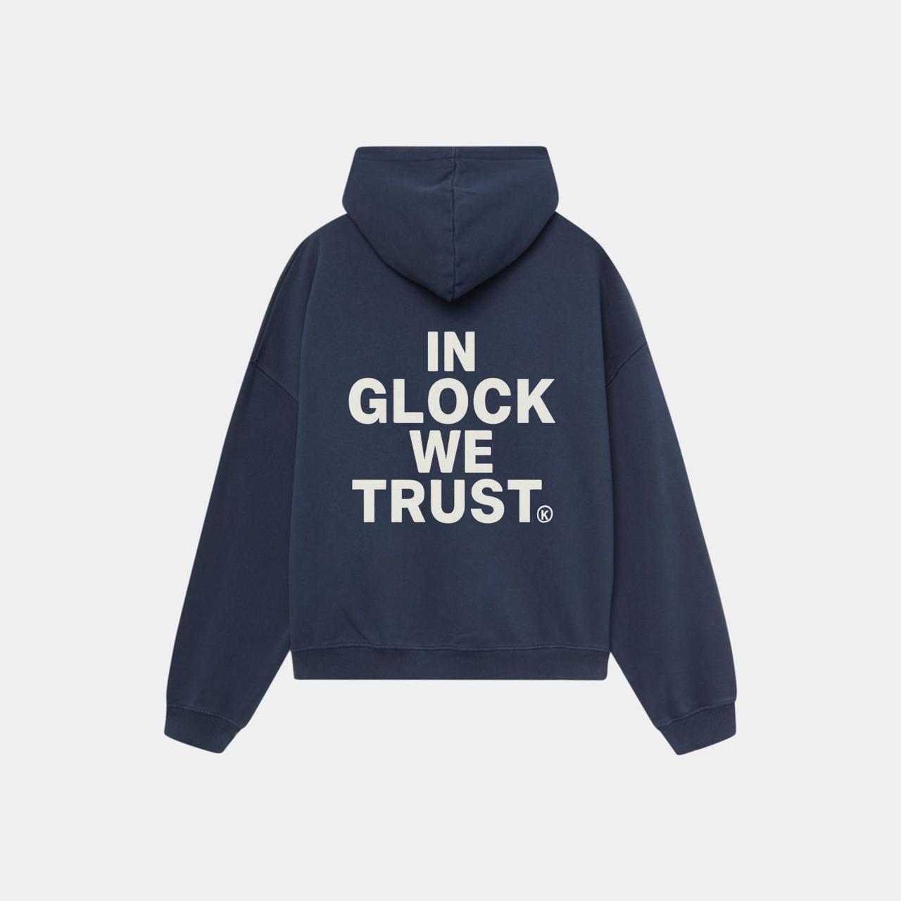 IN GLOCK WE TRUST Hoodie – Navy Blue