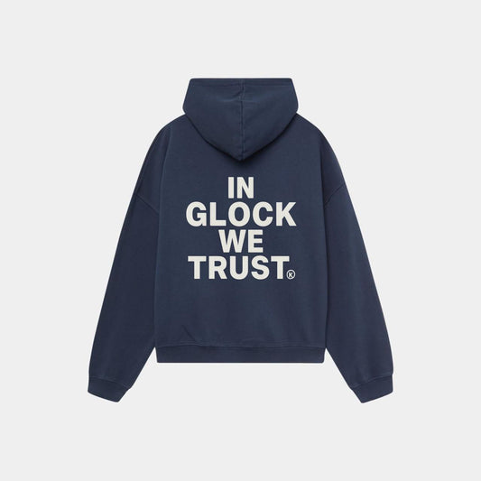 IN GLOCK WE TRUST Hoodie – Navy Blue